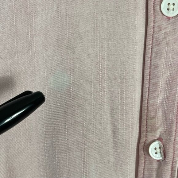 RAILS Ingrid Raw hem Shirt button up chambray Dusty Rose size Small Rayon - Picture 5 of 10